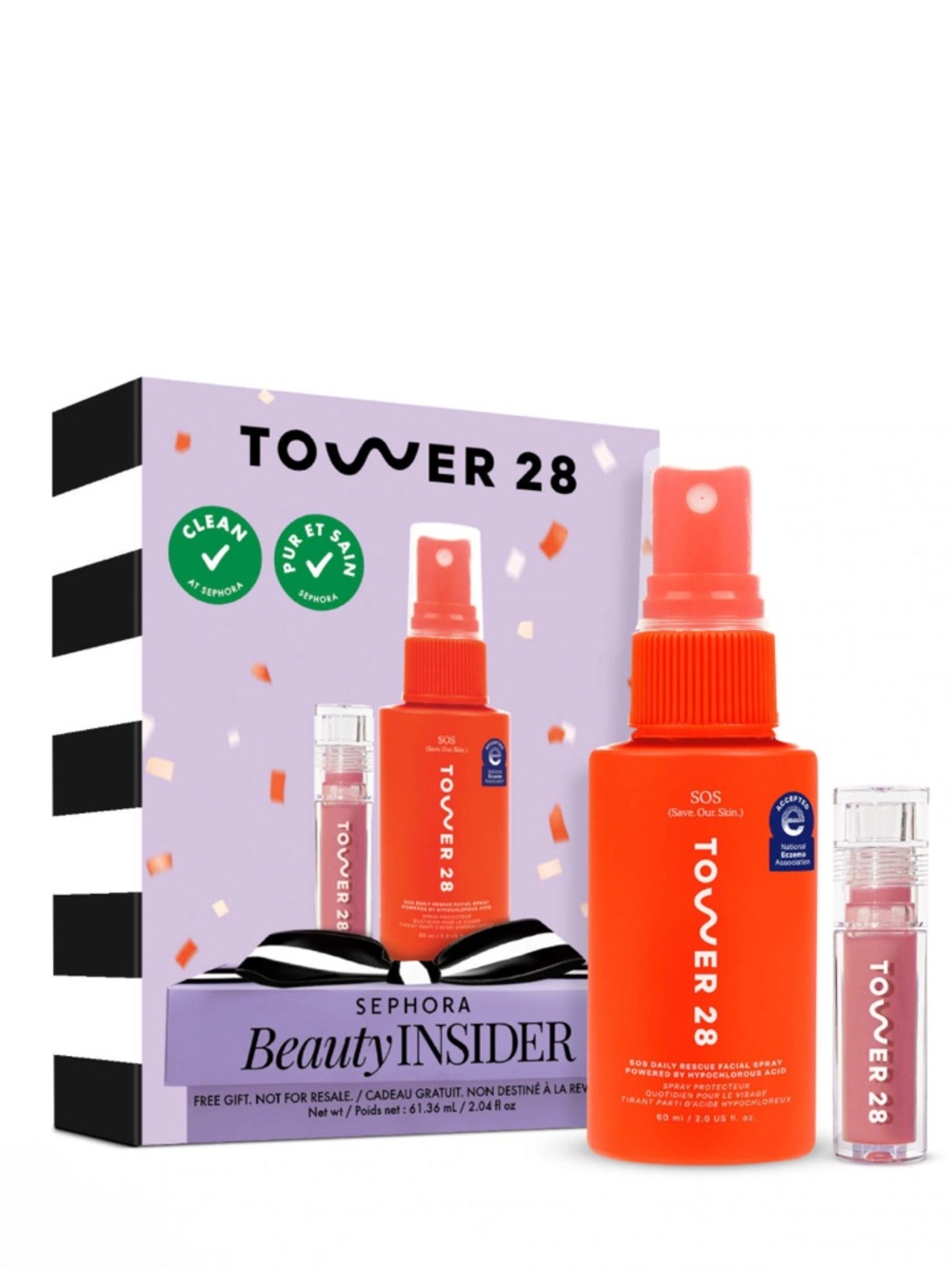 Tower 28 SOS Serum Spray & Lip Gloss Duo